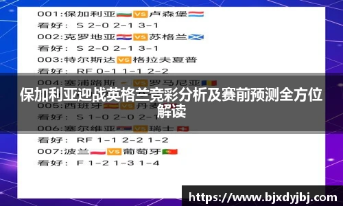 保加利亚迎战英格兰竞彩分析及赛前预测全方位解读